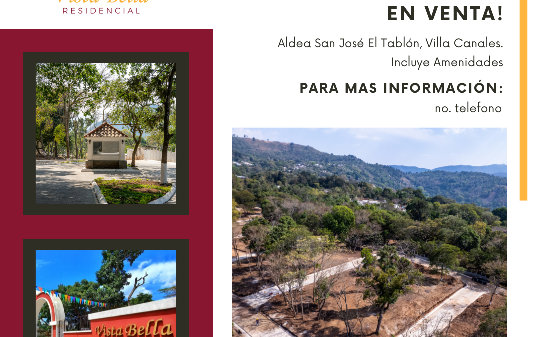 Terreno en Venta Aldea San José El Tablón, Villa Canales.