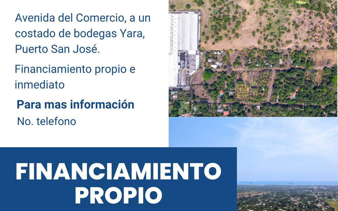 Terrenos en Venta Avenida del Comercio, a un costado de bodegas Yara, Puerto San José.