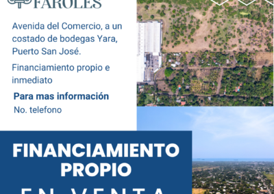 Terrenos en Venta Avenida del Comercio, a un costado de bodegas Yara, Puerto San José.